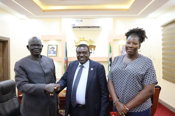 Kajo-Keji Leaders Brief Governor Mujung on Border Crisis
