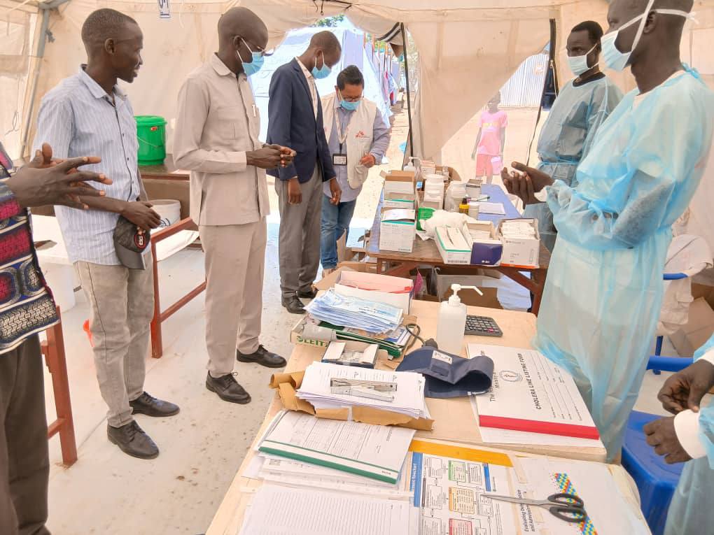 Health officials inspect cholera treatment centres across Bentiu, Rubkona