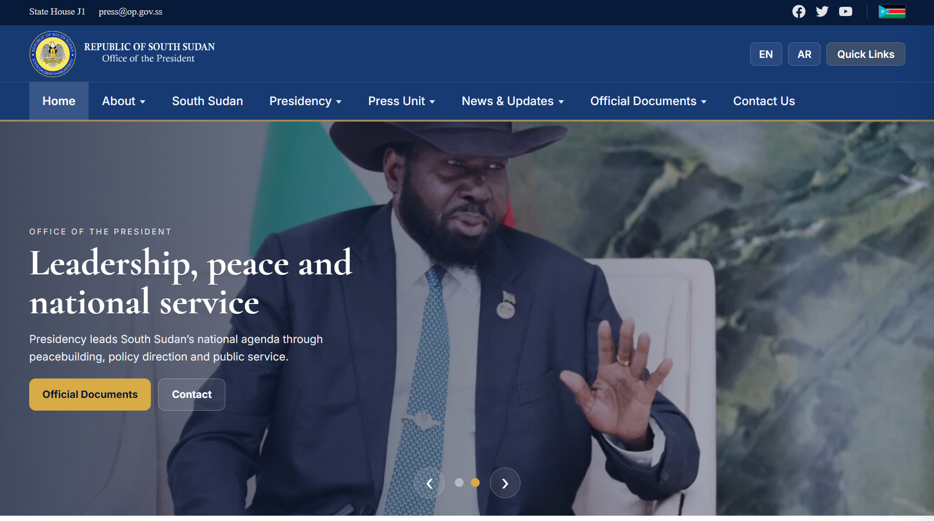 President Kiir’s office launches enhanced website to improve access to information
