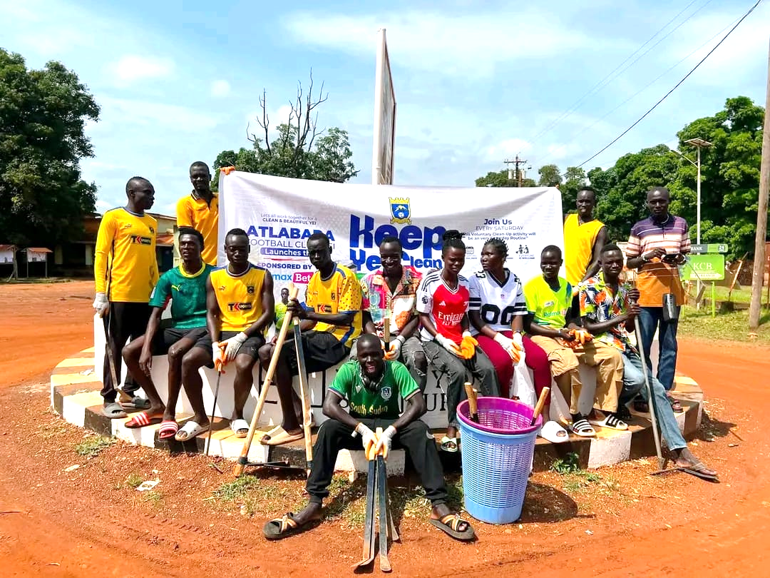 Atlabara FC players lead community clean-up campaign in Yei