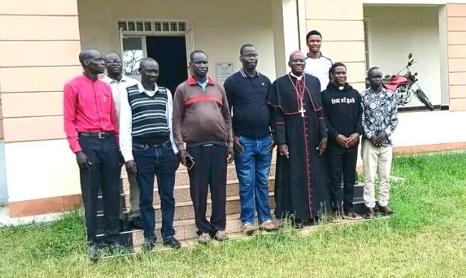 Bishop Bernardino visits Magwi Media and Youth Centre